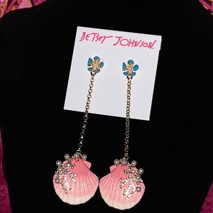 Betsey Johnson enamel dangling earrings